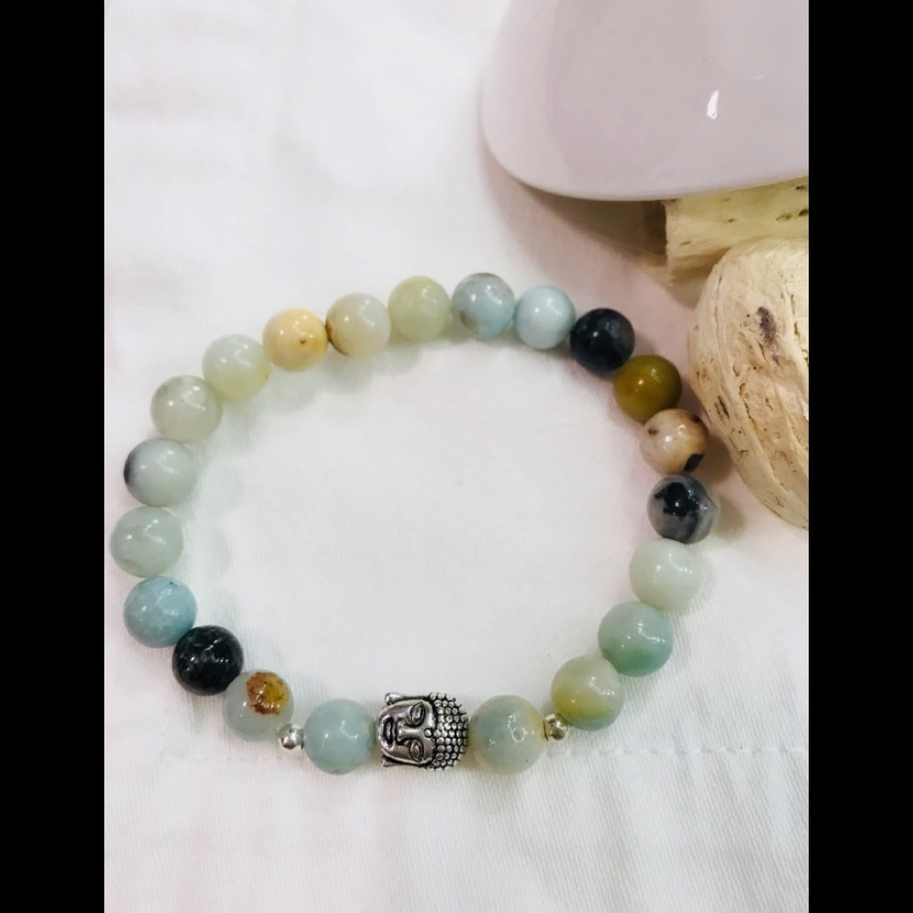 Amazonite Buddha bracelet
